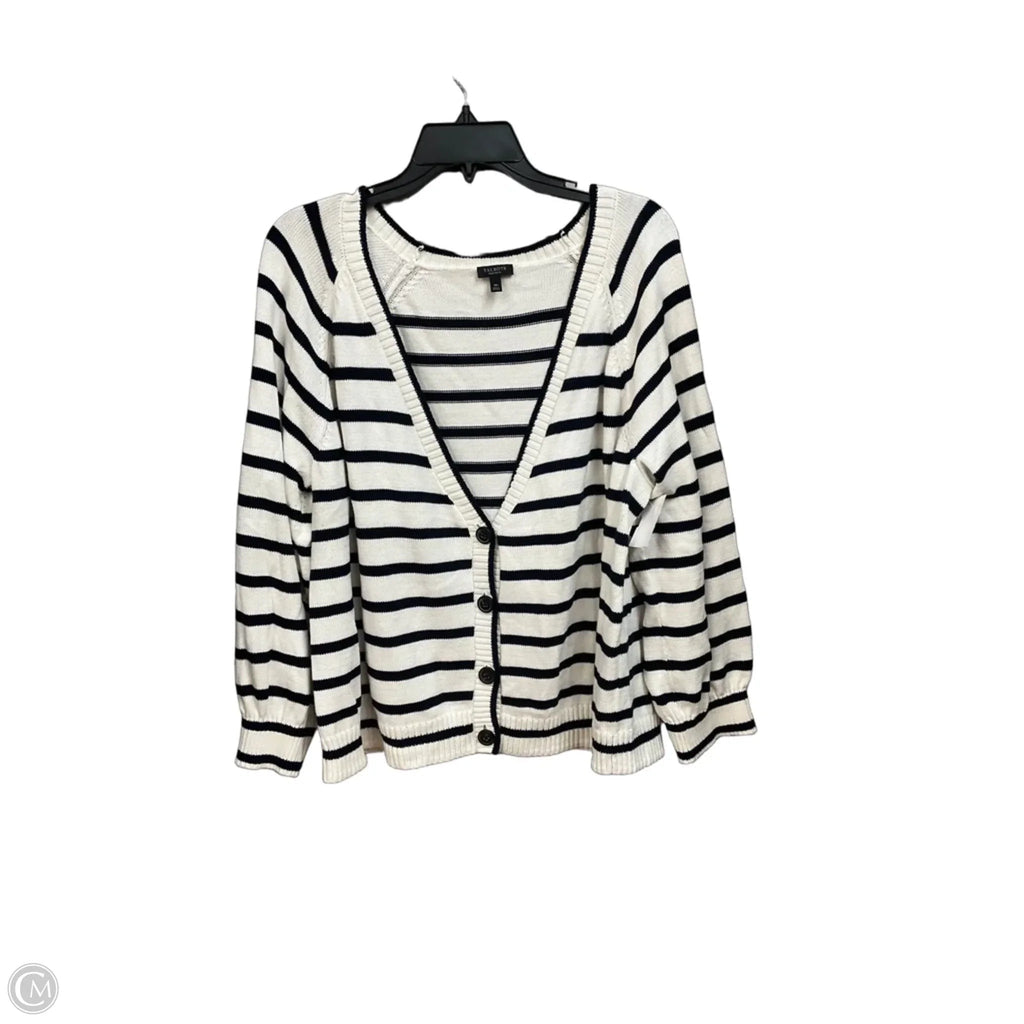 Cardigan By Talbots In Striped Pattern, Size: 3x