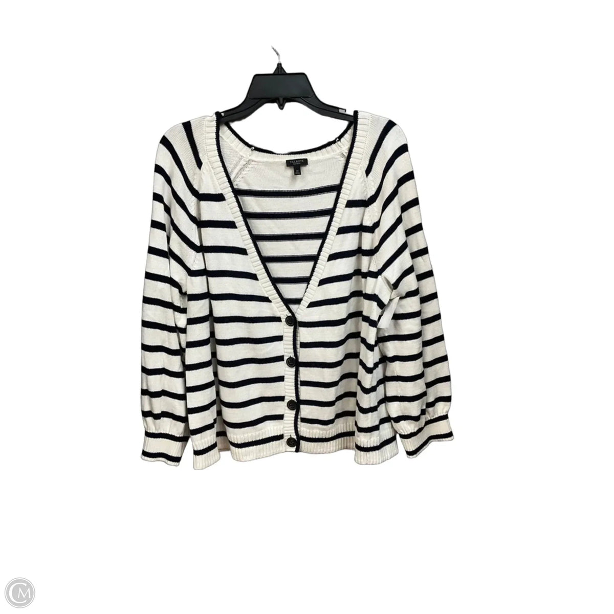 Cardigan By Talbots In Striped Pattern, Size: 3x