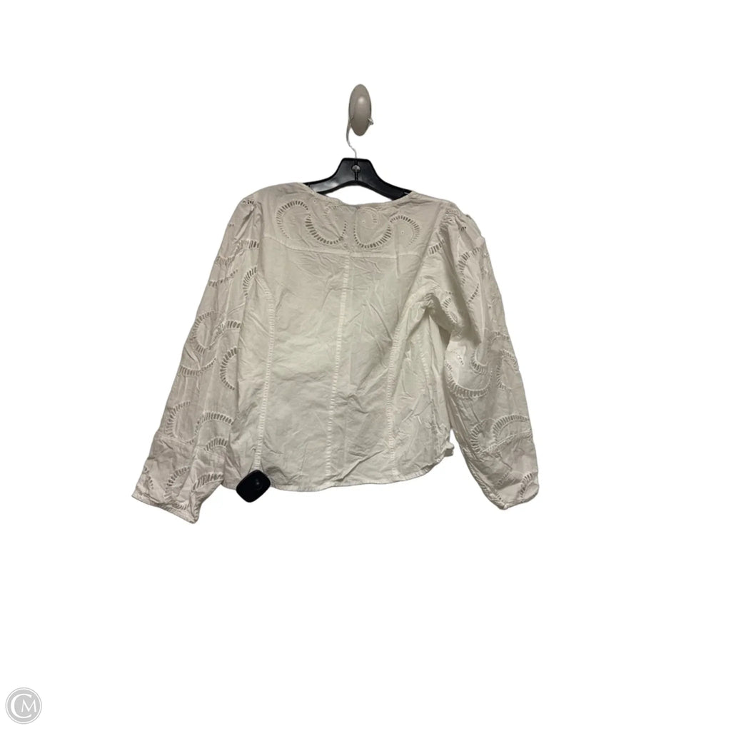 Top Long Sleeve By 7 For All Mankind In White, Size: M