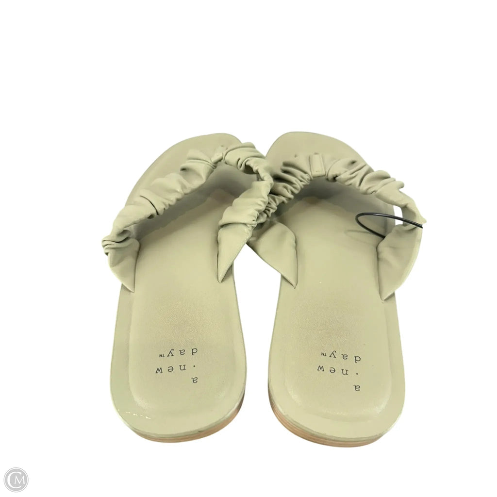 Sandals Flats By A New Day In Green, Size: 8.5