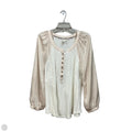 Blouse Long Sleeve By Meadow Rue In Beige, Size: Xl