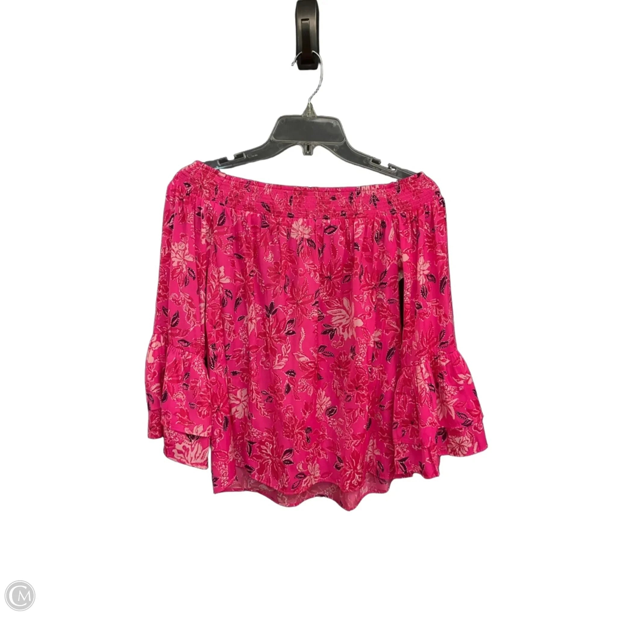 Top Long Sleeve Designer By Lilly Pulitzer In Pink, Size: S