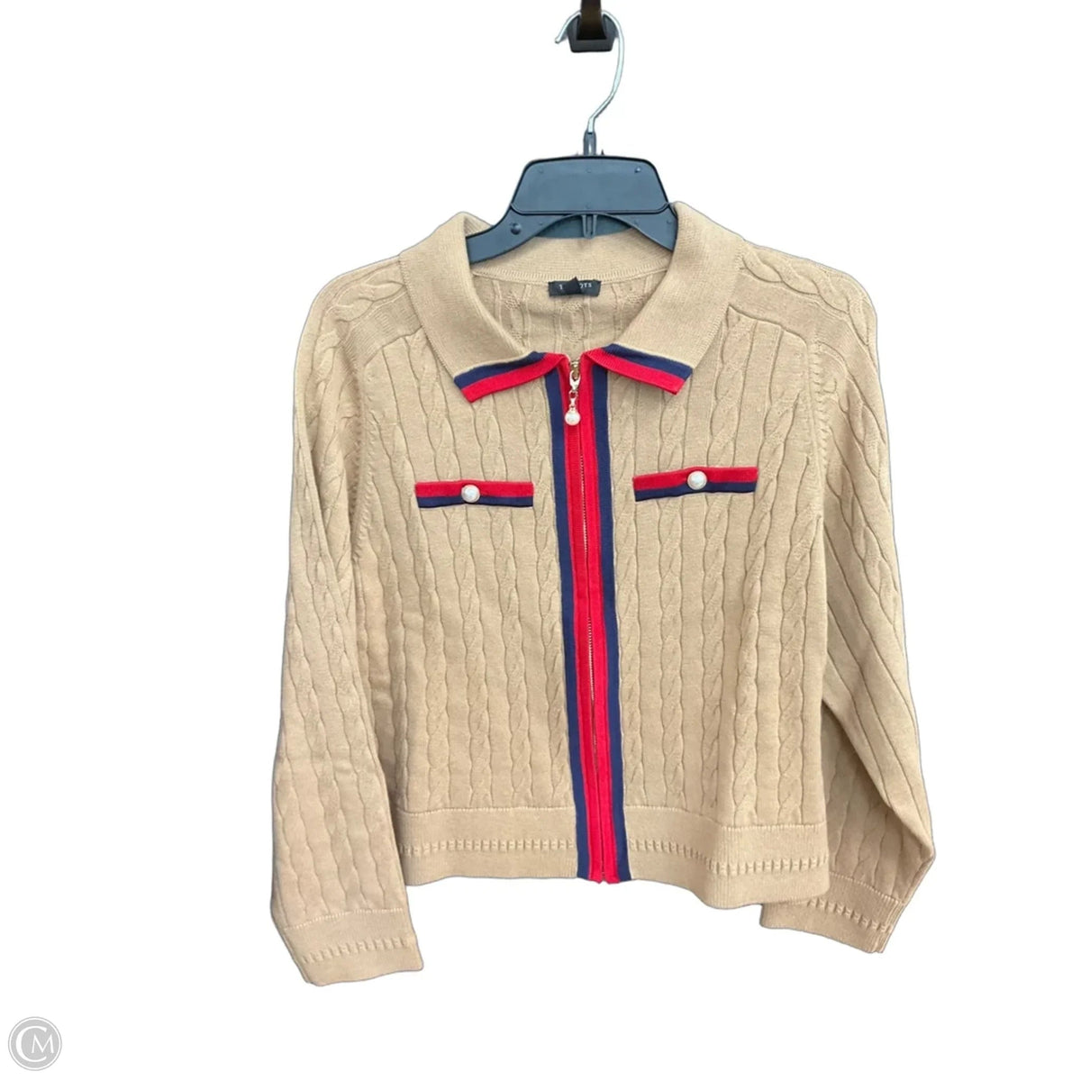 Cardigan By Talbots In Tan, Size: Xlp