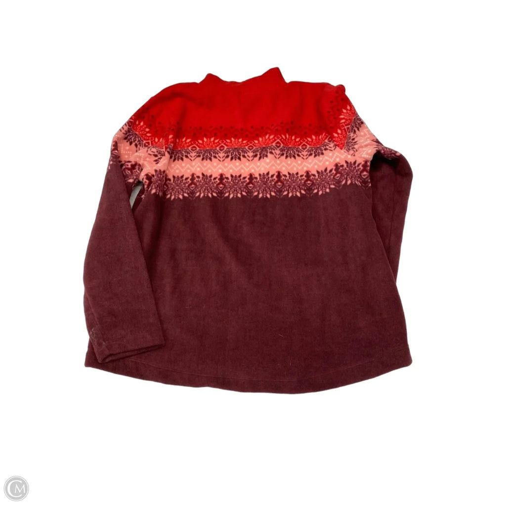 Sweatshirt Collar By Croft And Barrow In Purple & Red, Size: L