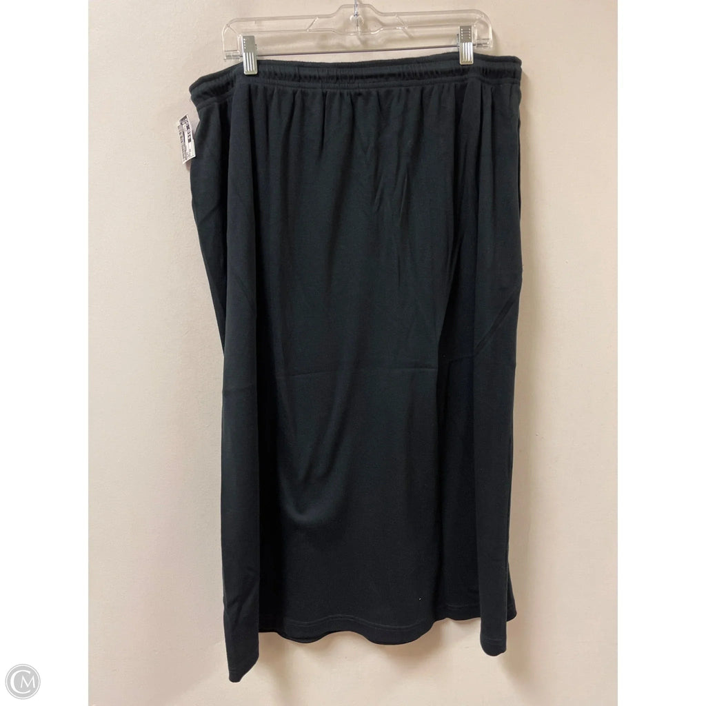Skirt Midi By Woman Within In Black, Size: 22