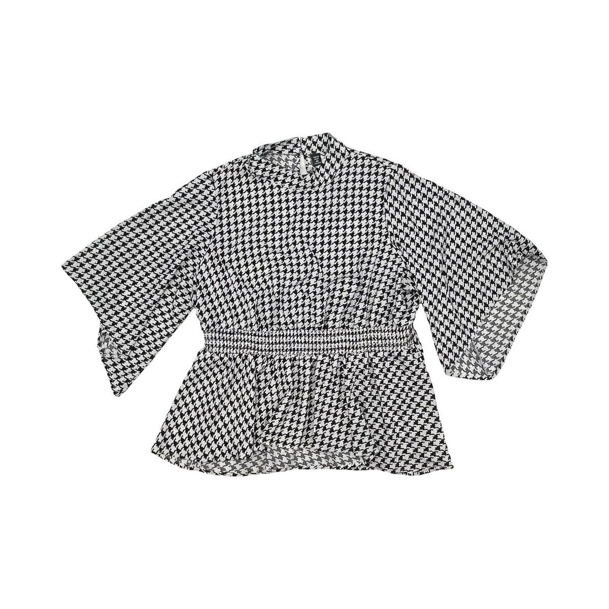 Blouse Ss By Cmf In Black & White, Size:4X