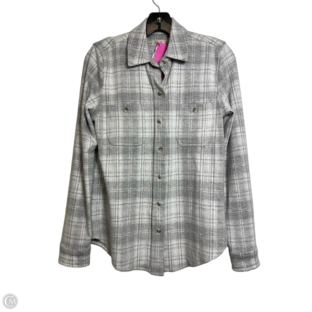 Top Long Sleeve By Faherty In Grey, Size: Xs