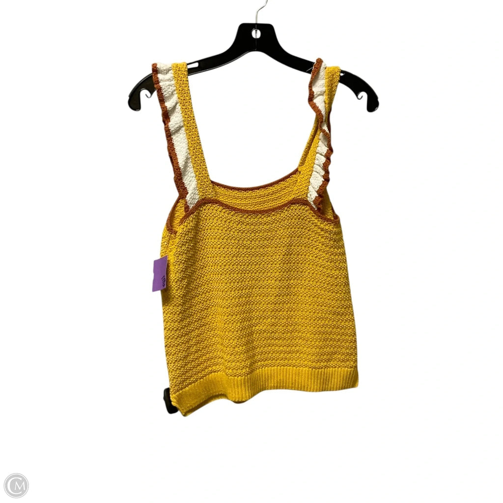 Top Sleeveless By Madewell In Yellow, Size: S