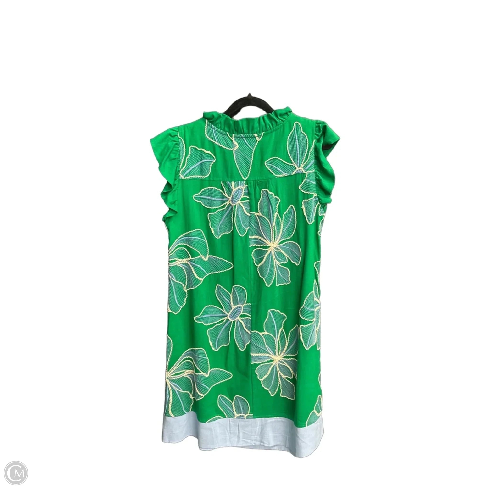 Dress Casual Short By Voy In Blue & Green, Size: S