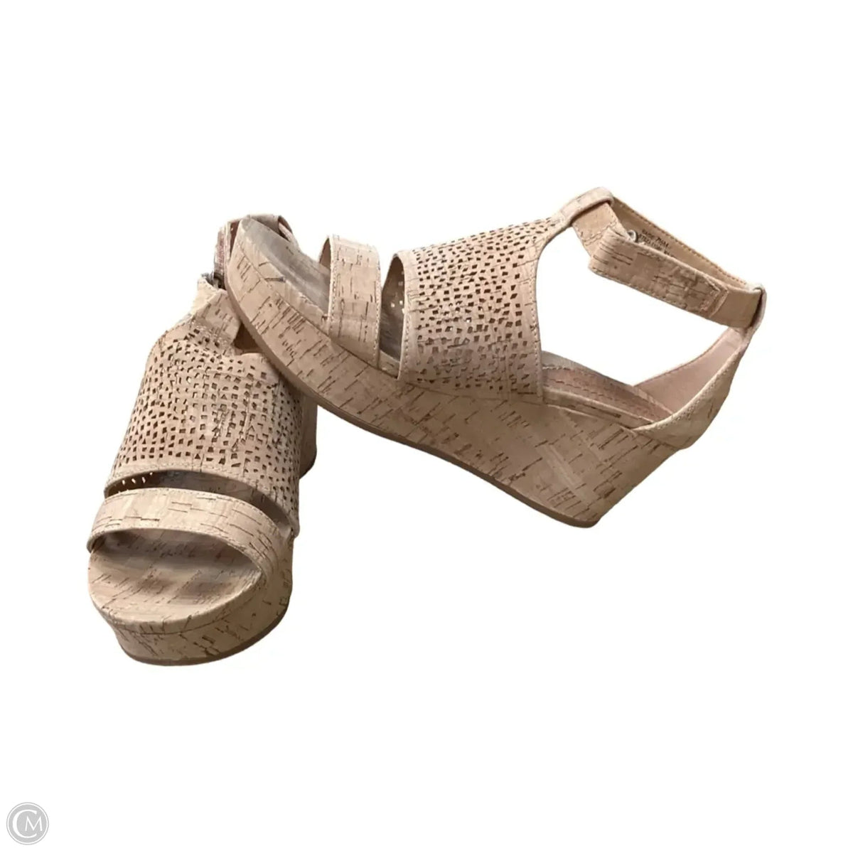 Sandals Heels Wedge By Bare Traps In Brown, Size: 7.5