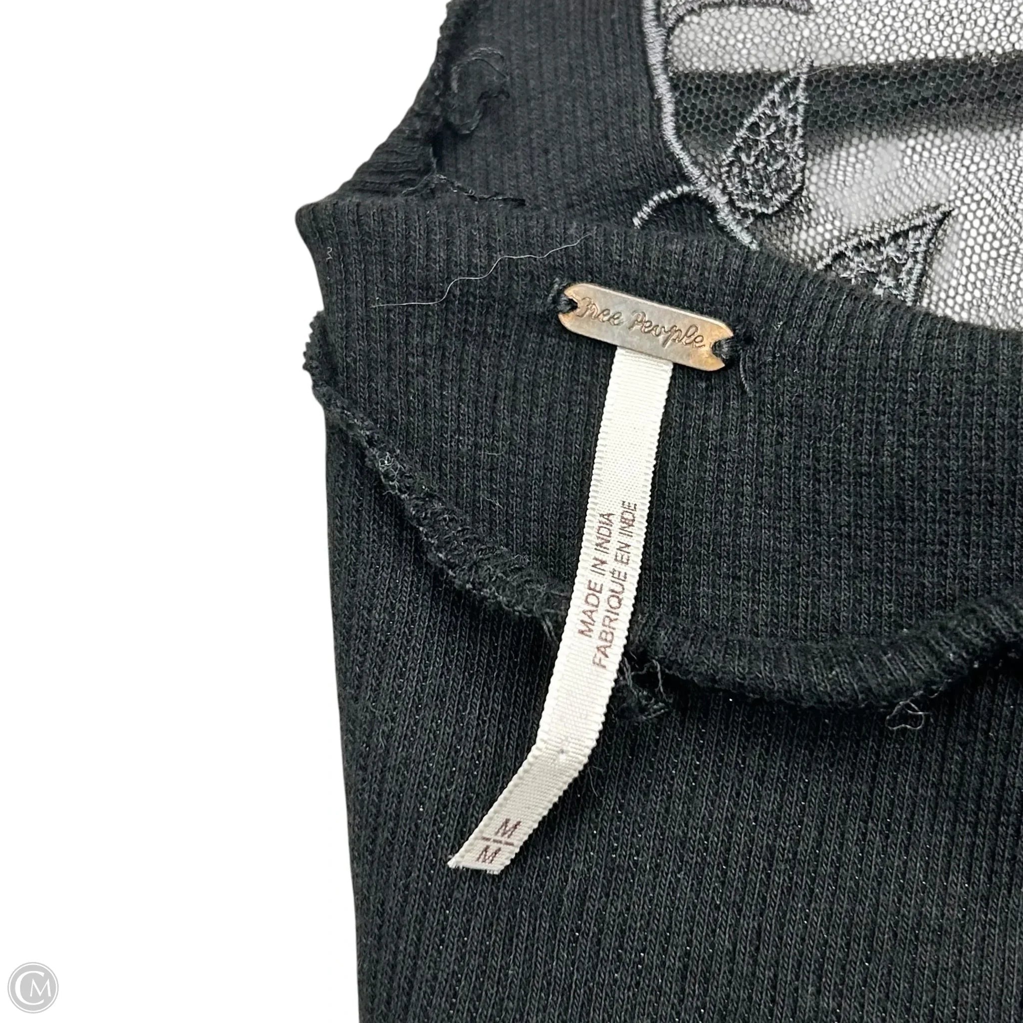Top Long Sleeve By Free People In Black, Size: M