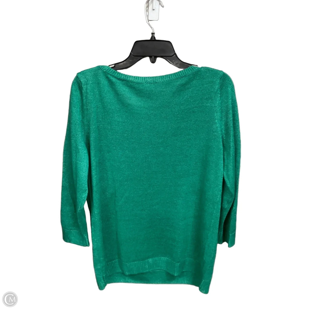 Top 3/4 Sleeve By Talbots In Green, Size: Lp