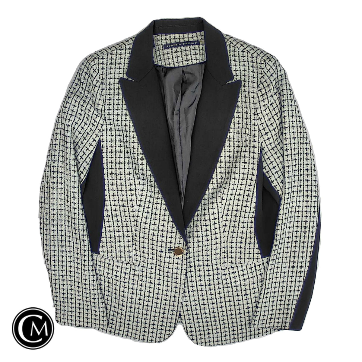 Blazer By Ivanka Trump In Black & White, Size: 14