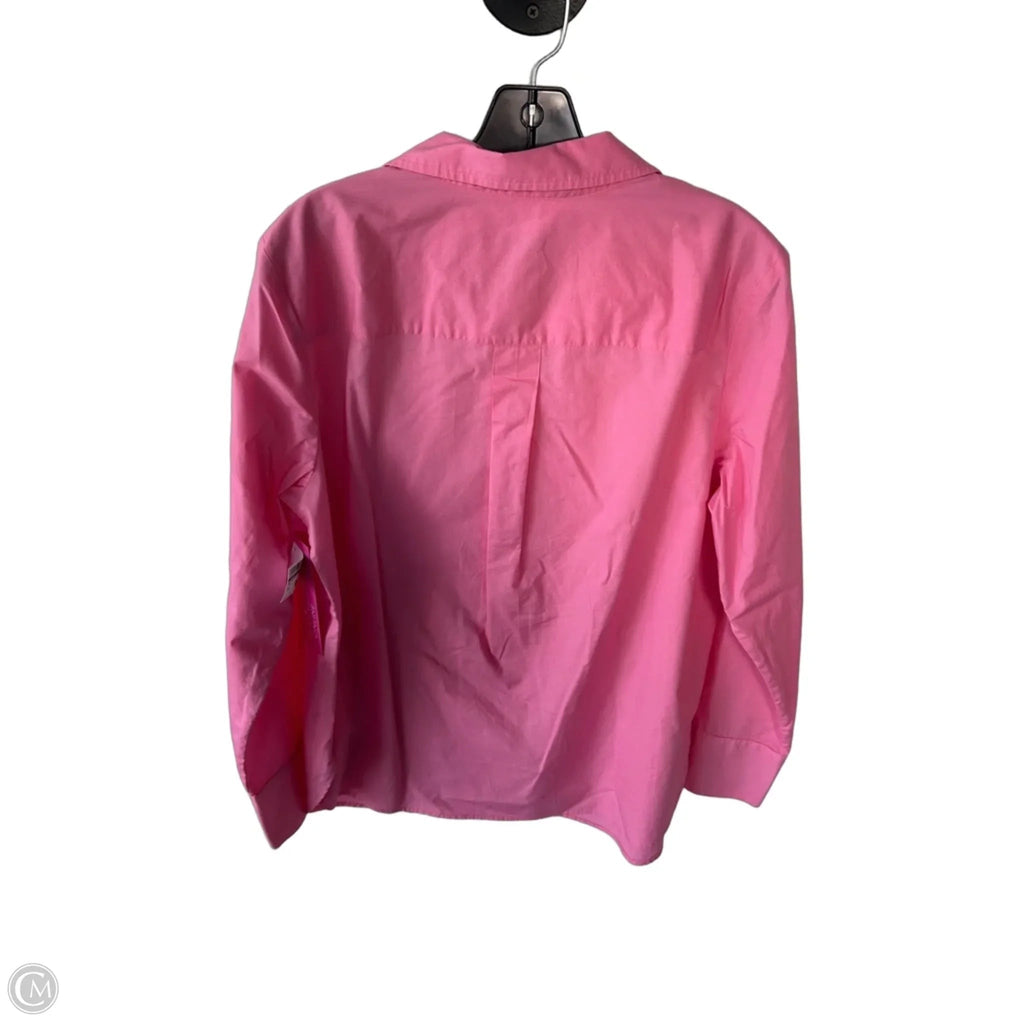 Blouse 3/4 Sleeve By Talbots In Pink, Size: L