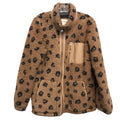 Jacket Faux Fur & Sherpa By Abercrombie And Fitch In Animal Print, Size:L