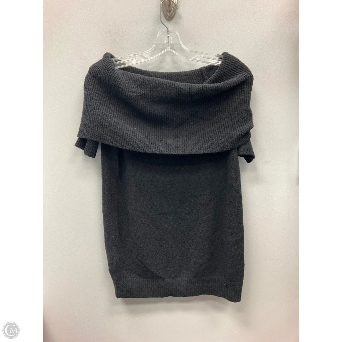 Sweater Short Sleeve By Loft In Black, Size: Xxsp