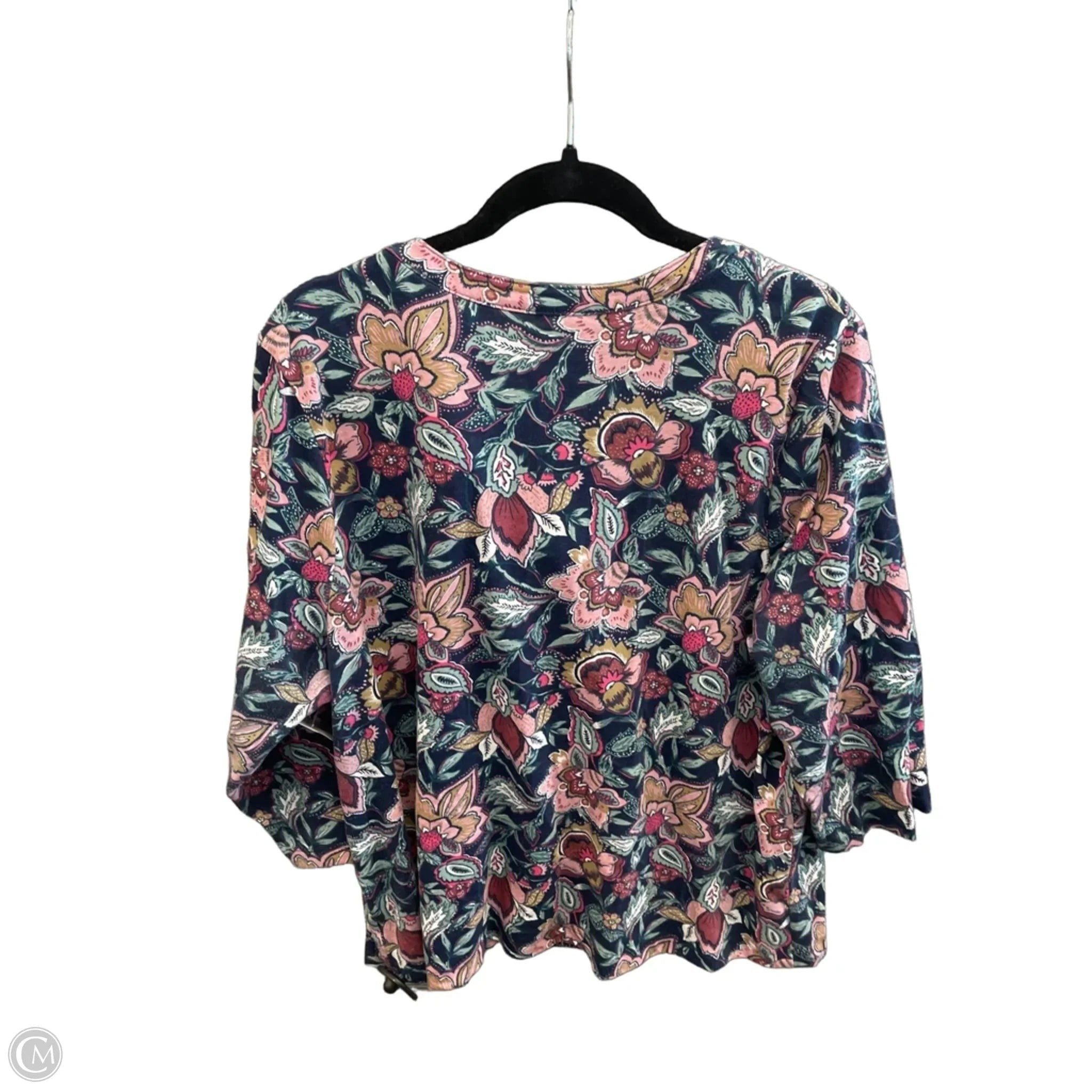Top Long Sleeve By Croft And Barrow In Blue, Size: Xxl