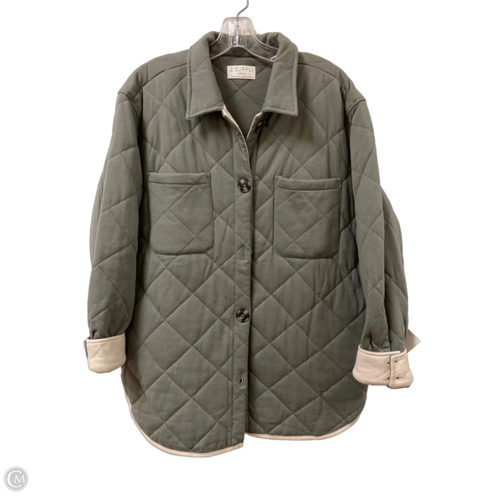Jacket Shirt By Z Supply In Green, Size: M
