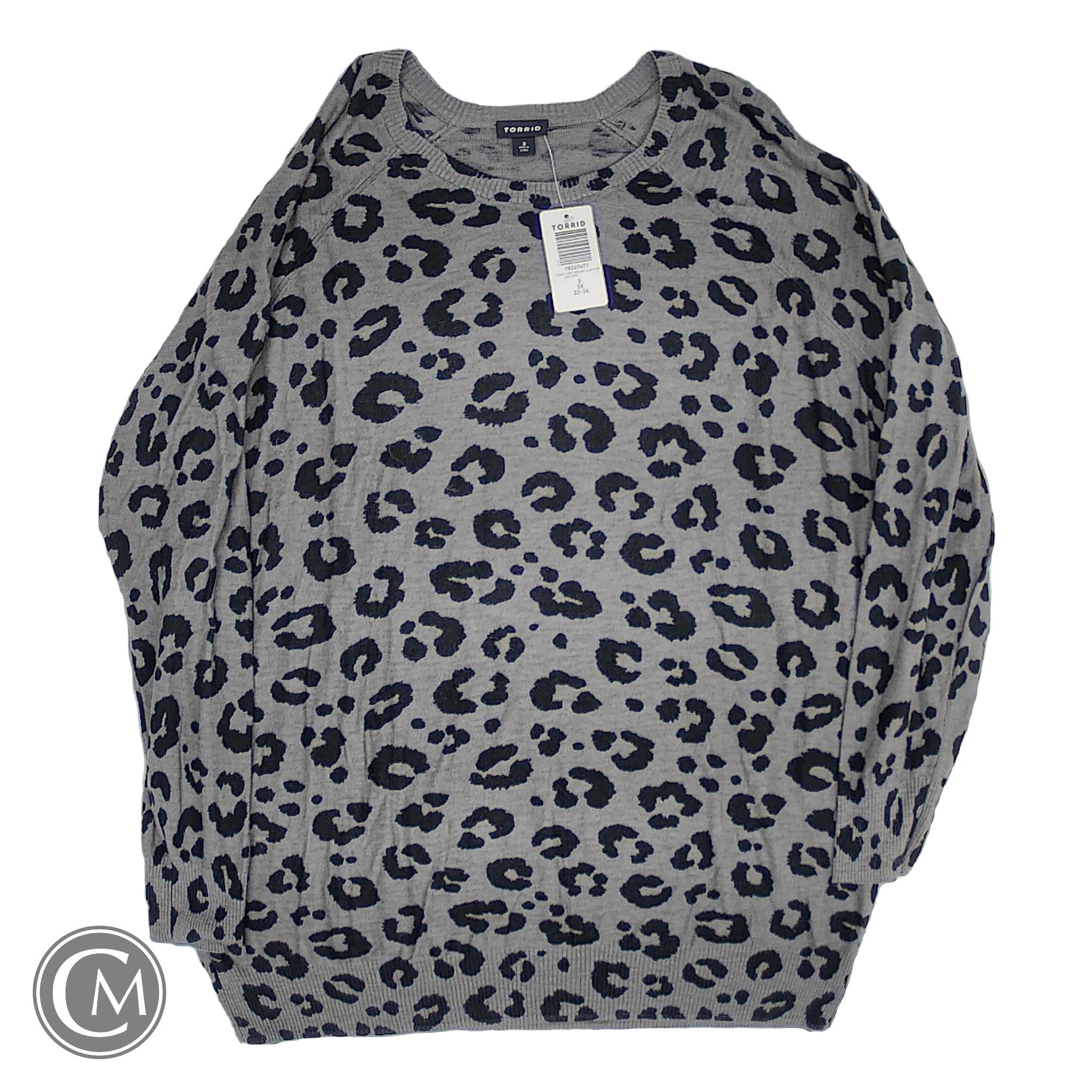 Top Ls By Torrid In Black & Grey, Size: 3x