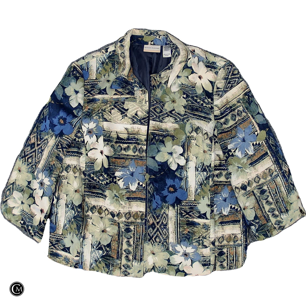 Blazer By Alfred Dunner In Blue & Green, Size: 1x