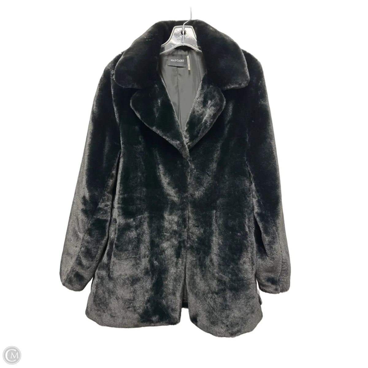 Coat Faux Fur & Sherpa By Cma In Black, Size: M