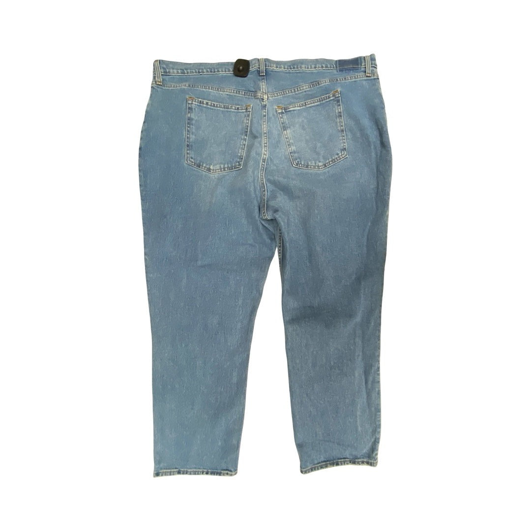 Jeans Straight By Abercrombie And Fitch In Blue Denim, Size:20