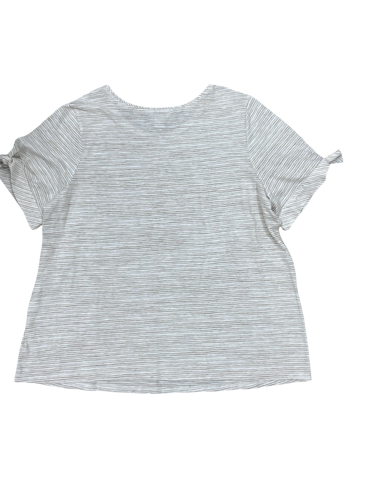 Top Ss By Liz Claiborne In Tan & White, Size:Xl