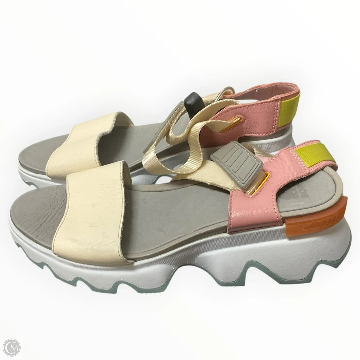 Sandals Sport By Sorel In Pink & White, Size: 10