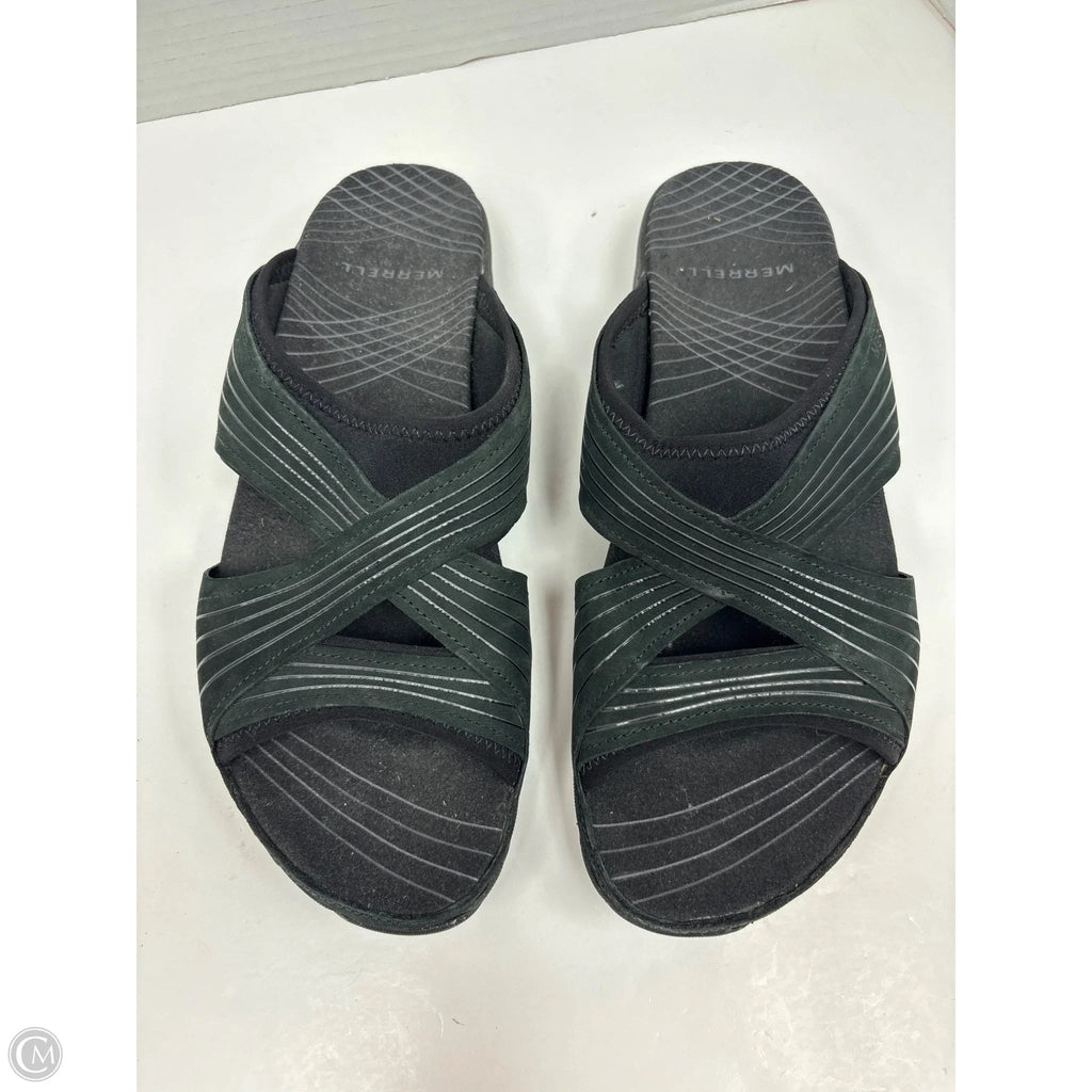 Sandals Flats By Merrell In Black, Size: 9