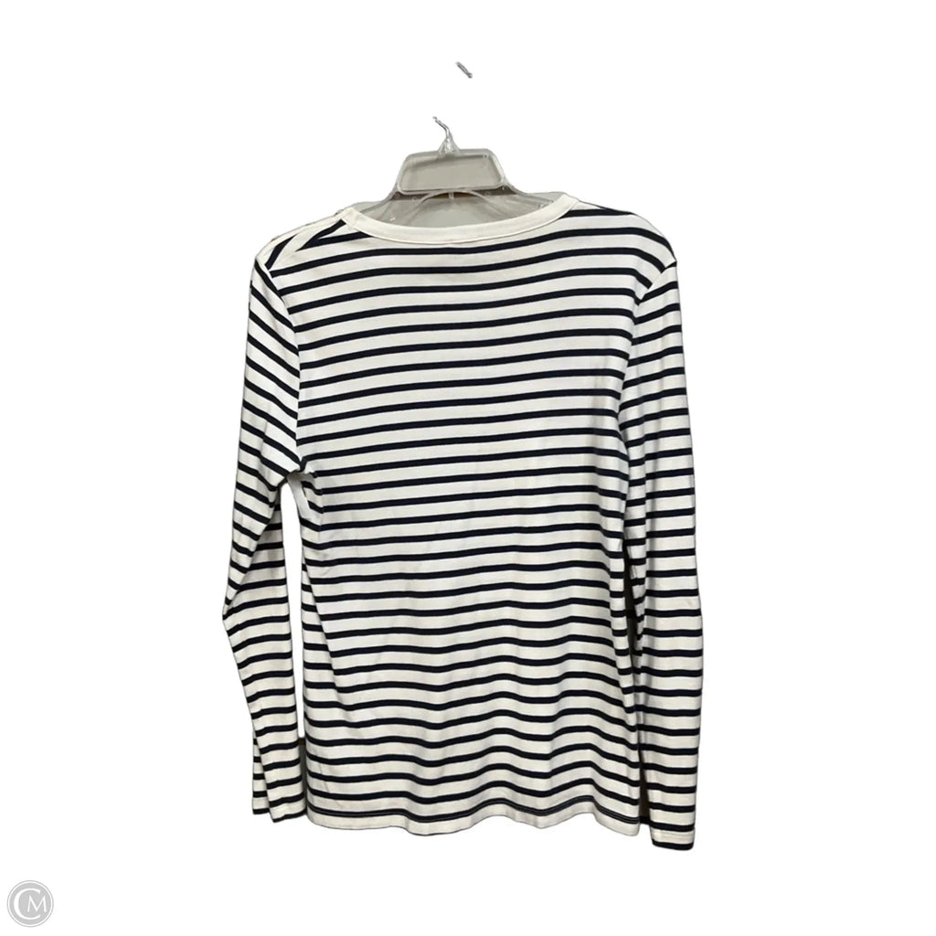 Top Long Sleeve By J. Crew In Striped Pattern, Size: L