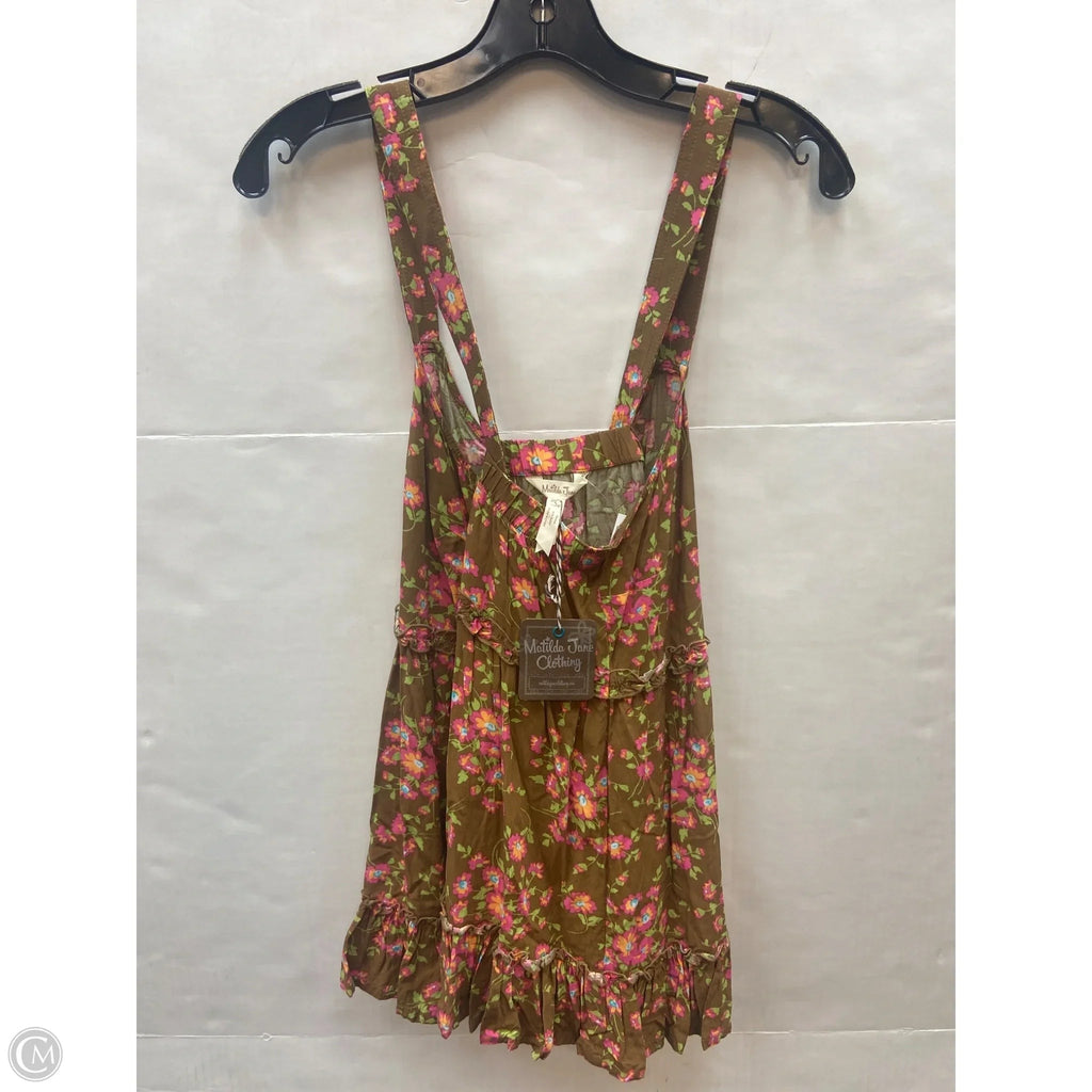 Top Sleeveless By Matilda Jane In Brown, Size: S
