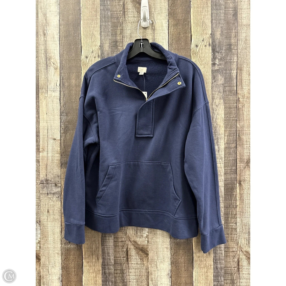 Sweatshirt Collar By A New Day In Navy, Size: L