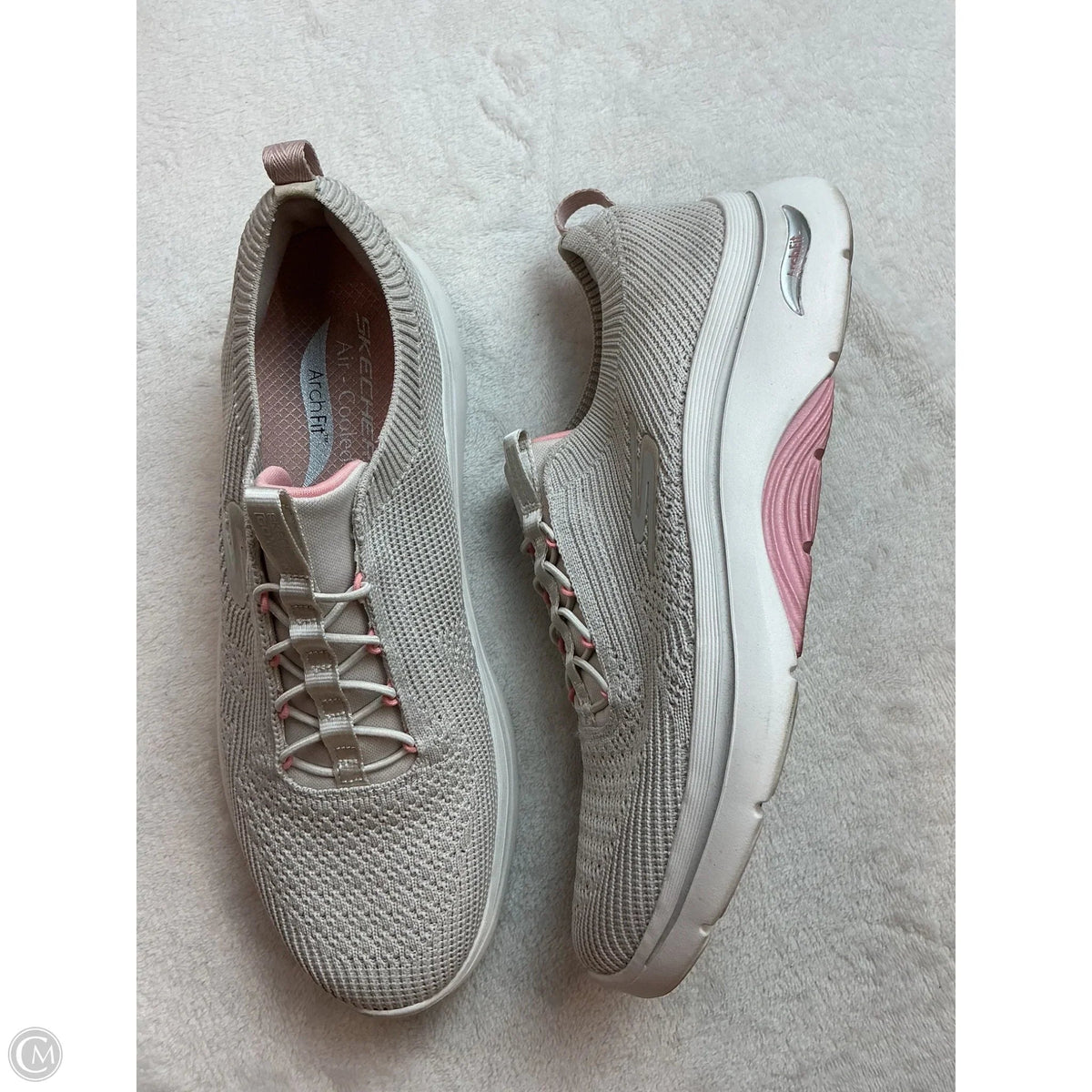 Shoes Athletic By Skechers In Beige, Size: 9