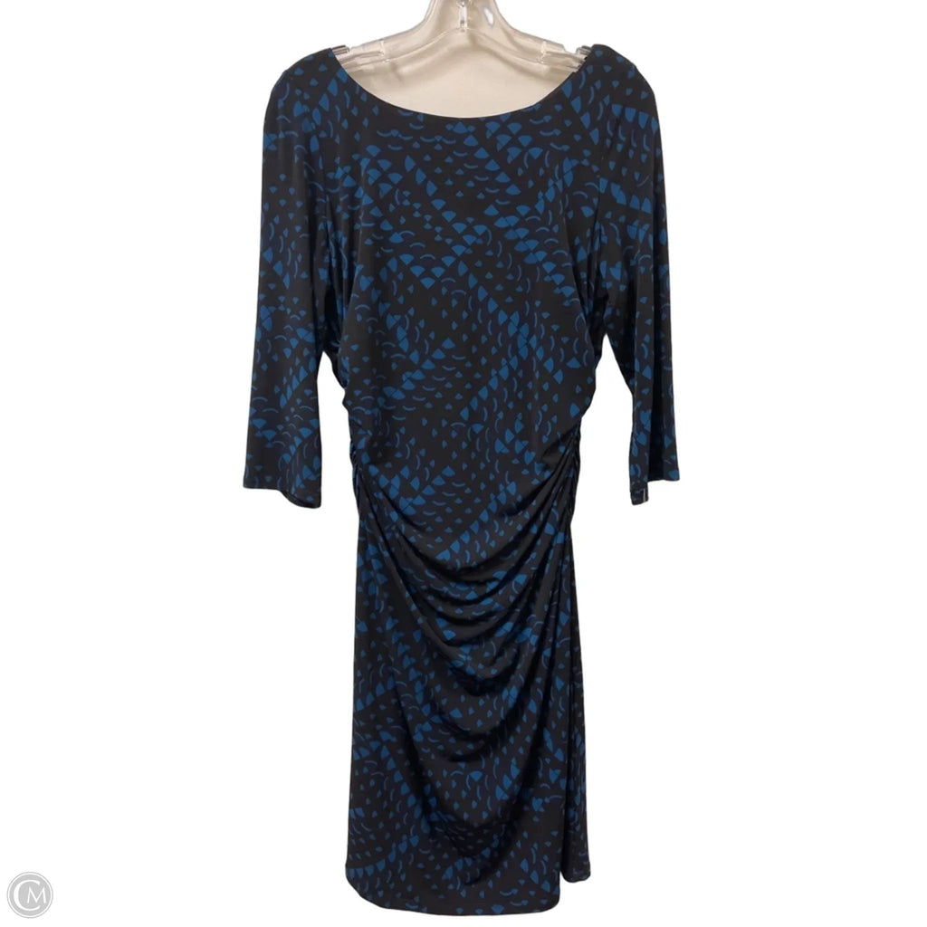 Dress Casual Short By White House Black Market In Black & Blue, Size: L