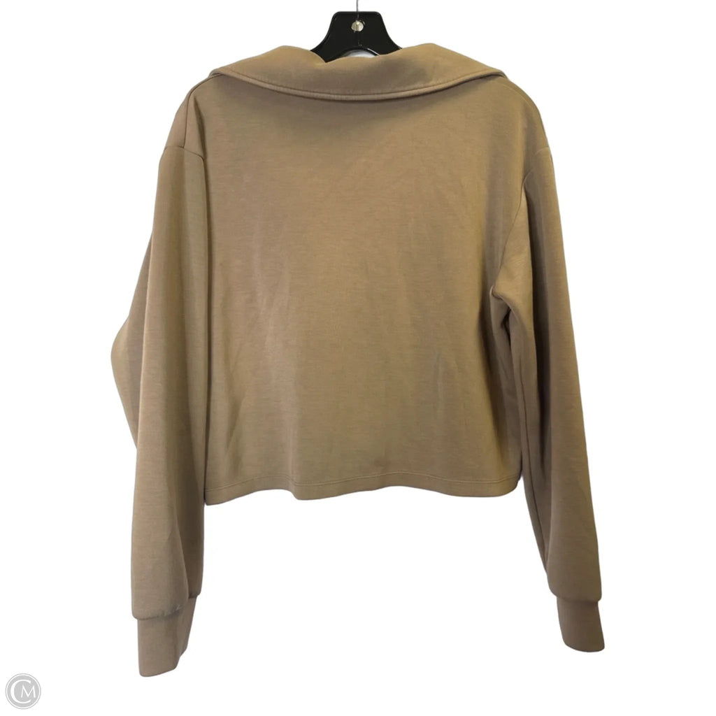 Sweatshirt Collar By Clothes Mentor In Brown, Size: M