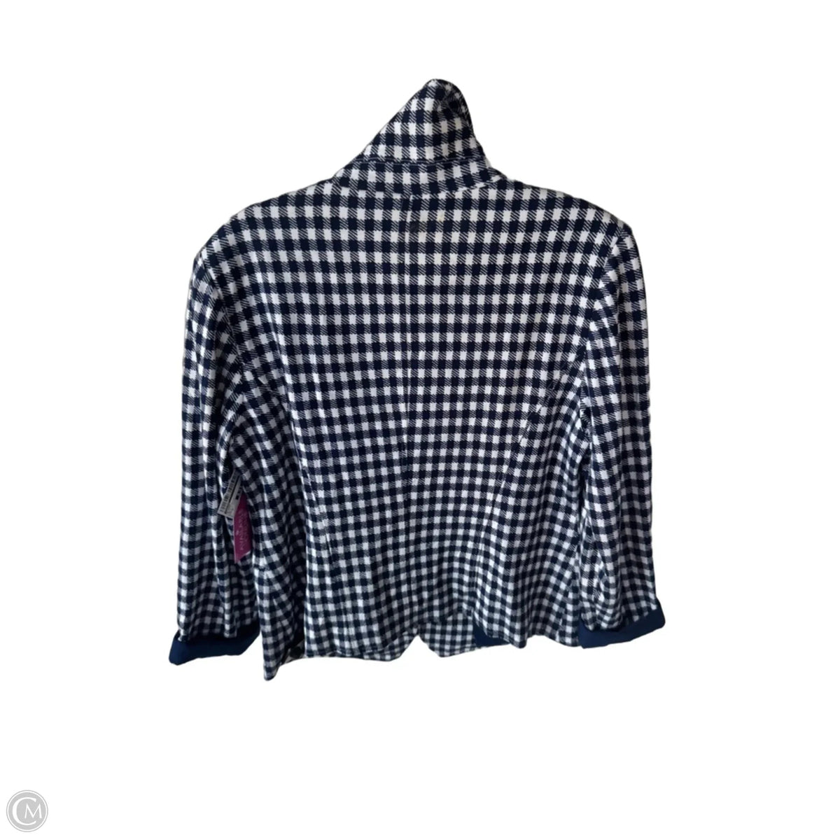 Blazer By Chicos In Blue & White, Size: M