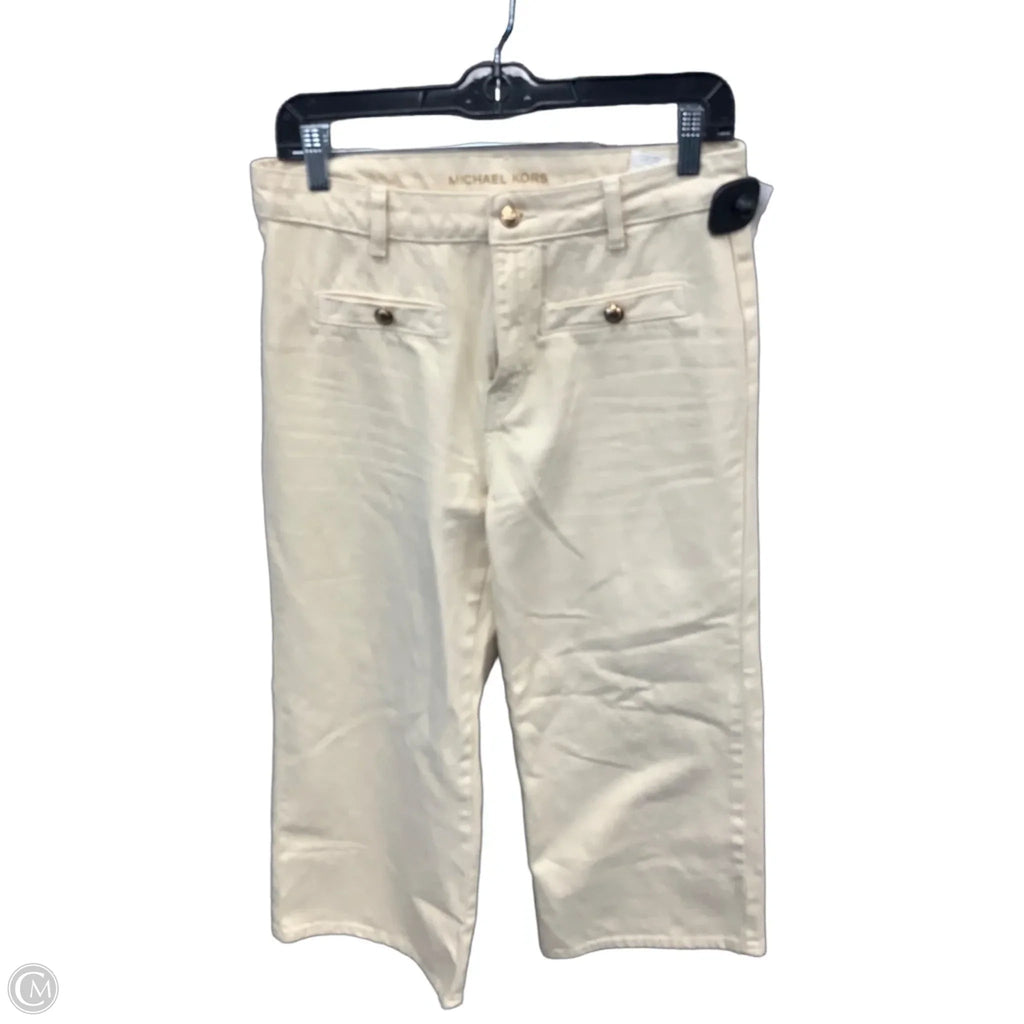 Jeans Designer By Michael Kors In Cream Denim, Size: 4
