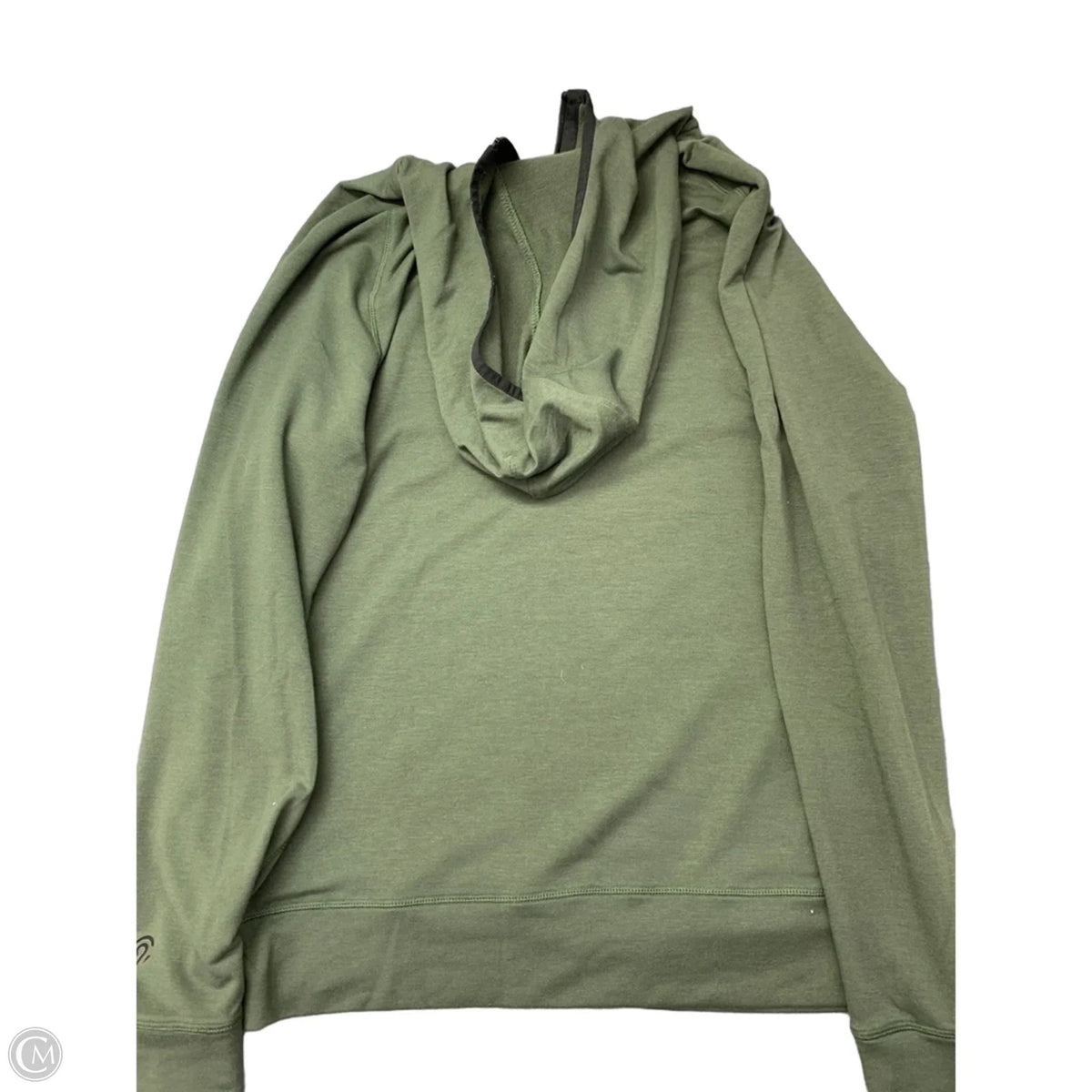 Athletic Sweatshirt Hoodie By Champion In Green, Size: L