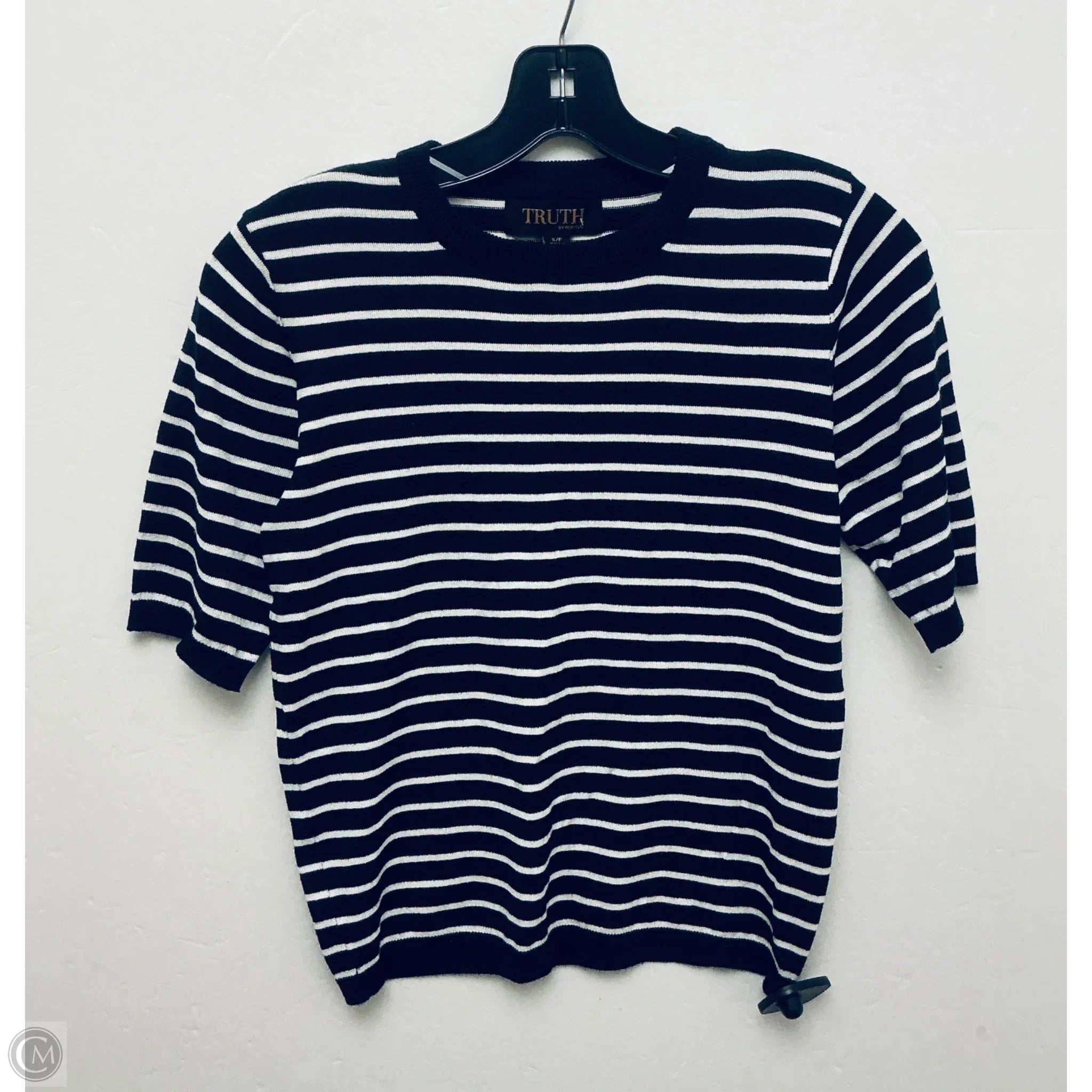 Top Short Sleeve By Truth In Striped Pattern, Size: S