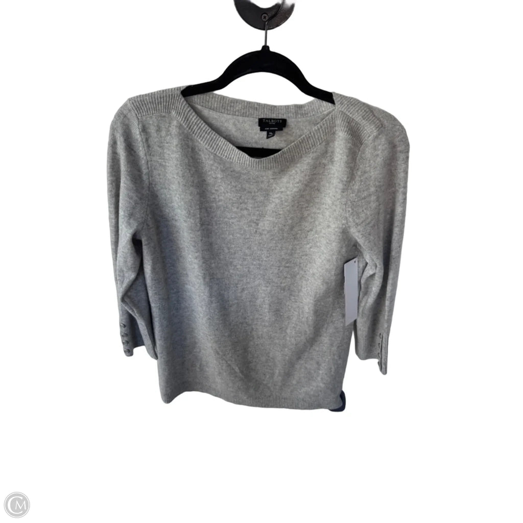 Sweater Cashmere By Talbots In Grey, Size: Mp