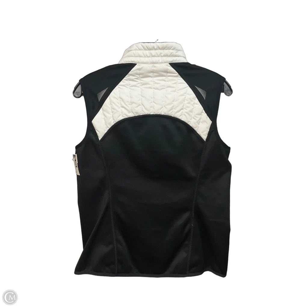 Vest Puffer & Quilted By Eddie Bauer In Black & White, Size: M