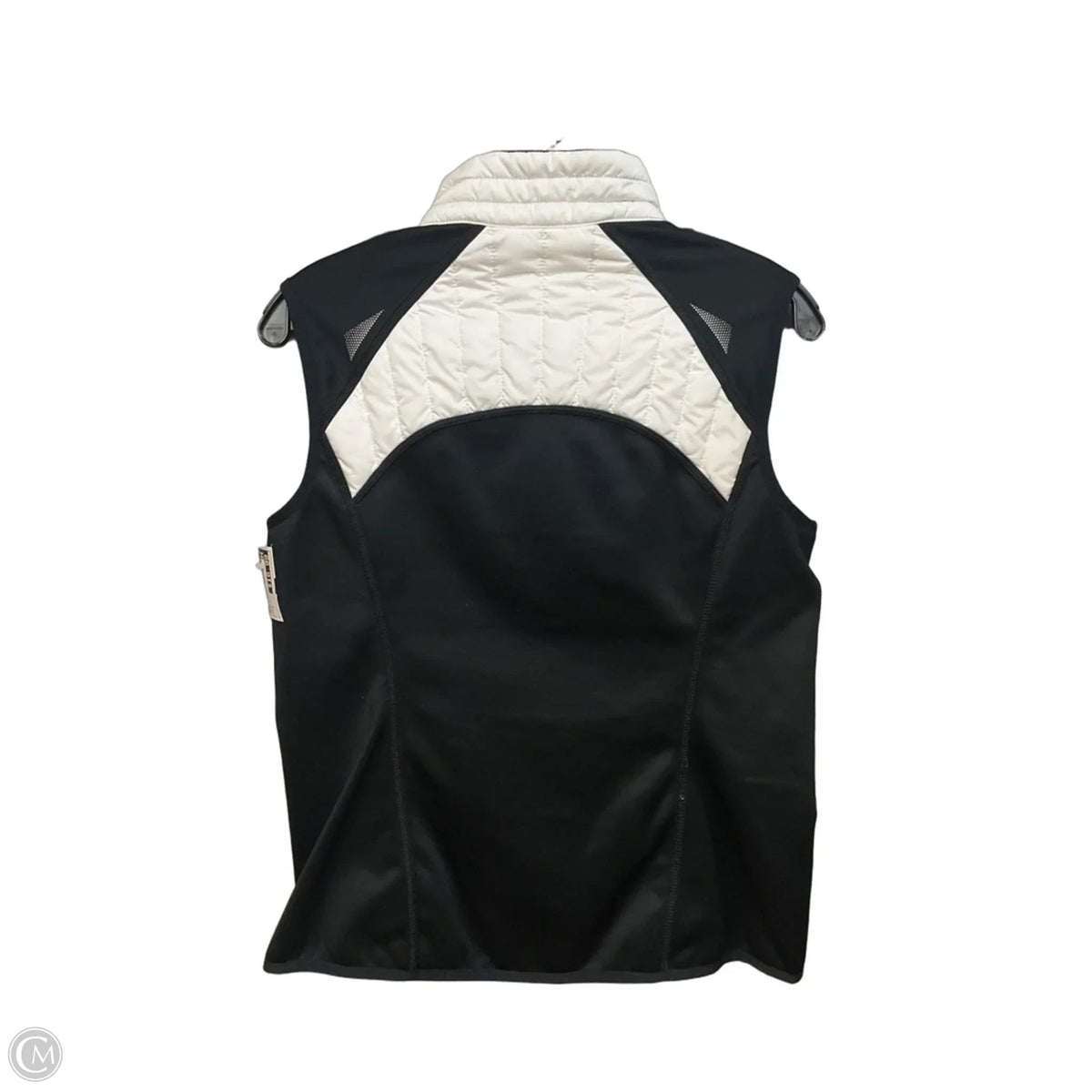 Vest Puffer & Quilted By Eddie Bauer In Black & White, Size: M