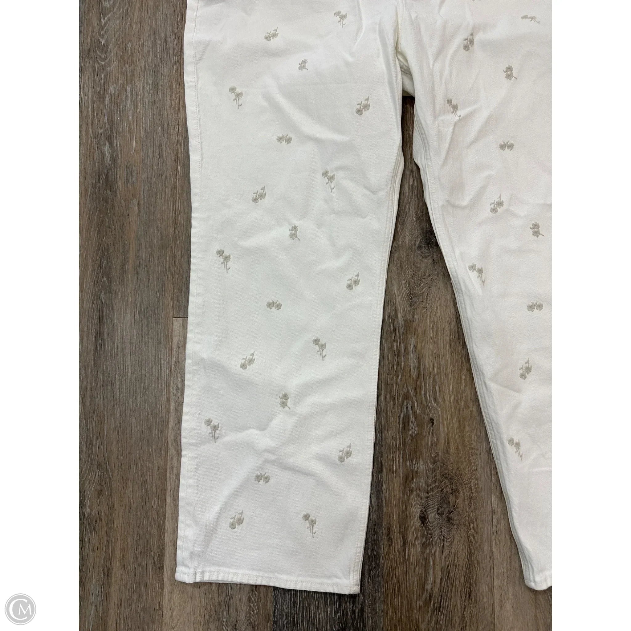 Jeans Boyfriend By Abercrombie And Fitch In White Denim, Size: 18