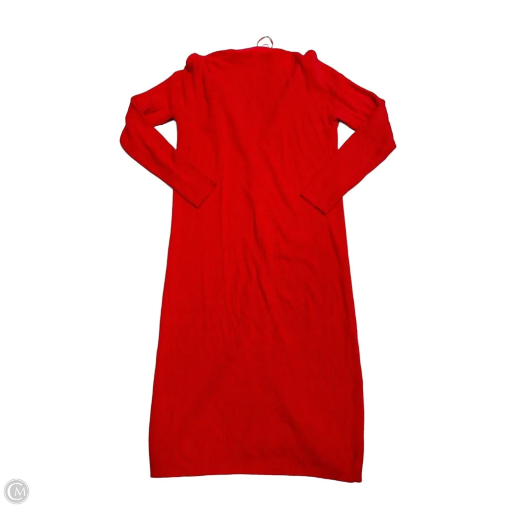 Dress Sweater By Ann Taylor In Red, Size: Xxs