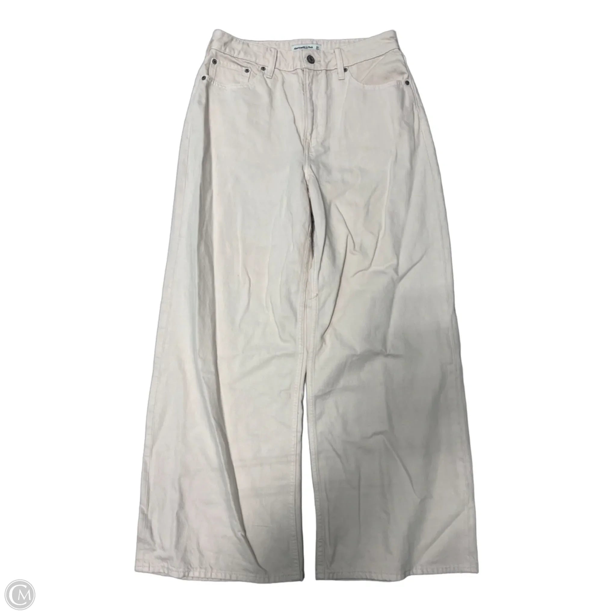 Jeans Wide Leg By Abercrombie And Fitch In Pink, Size: 4