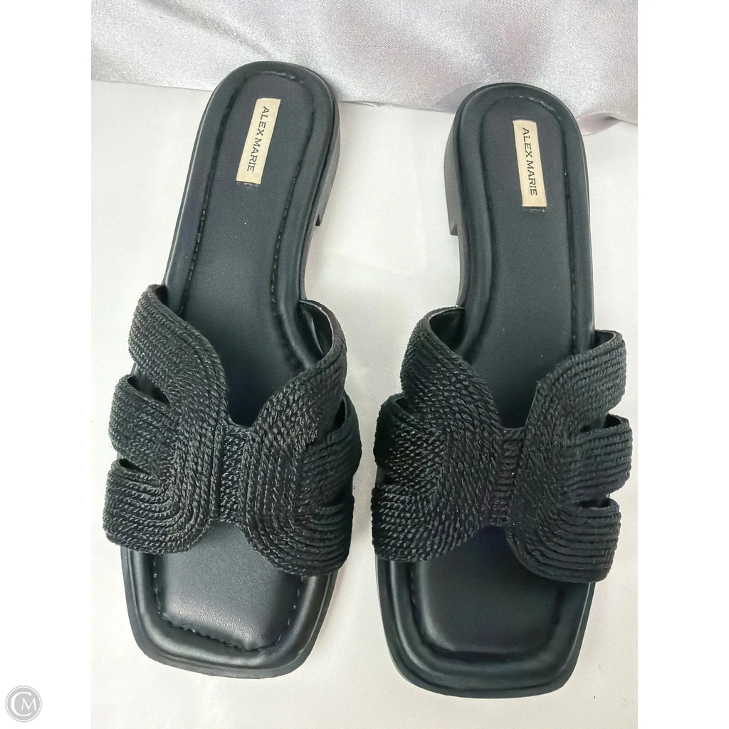 Sandals Flats By Alex Marie In Black, Size: 6.5