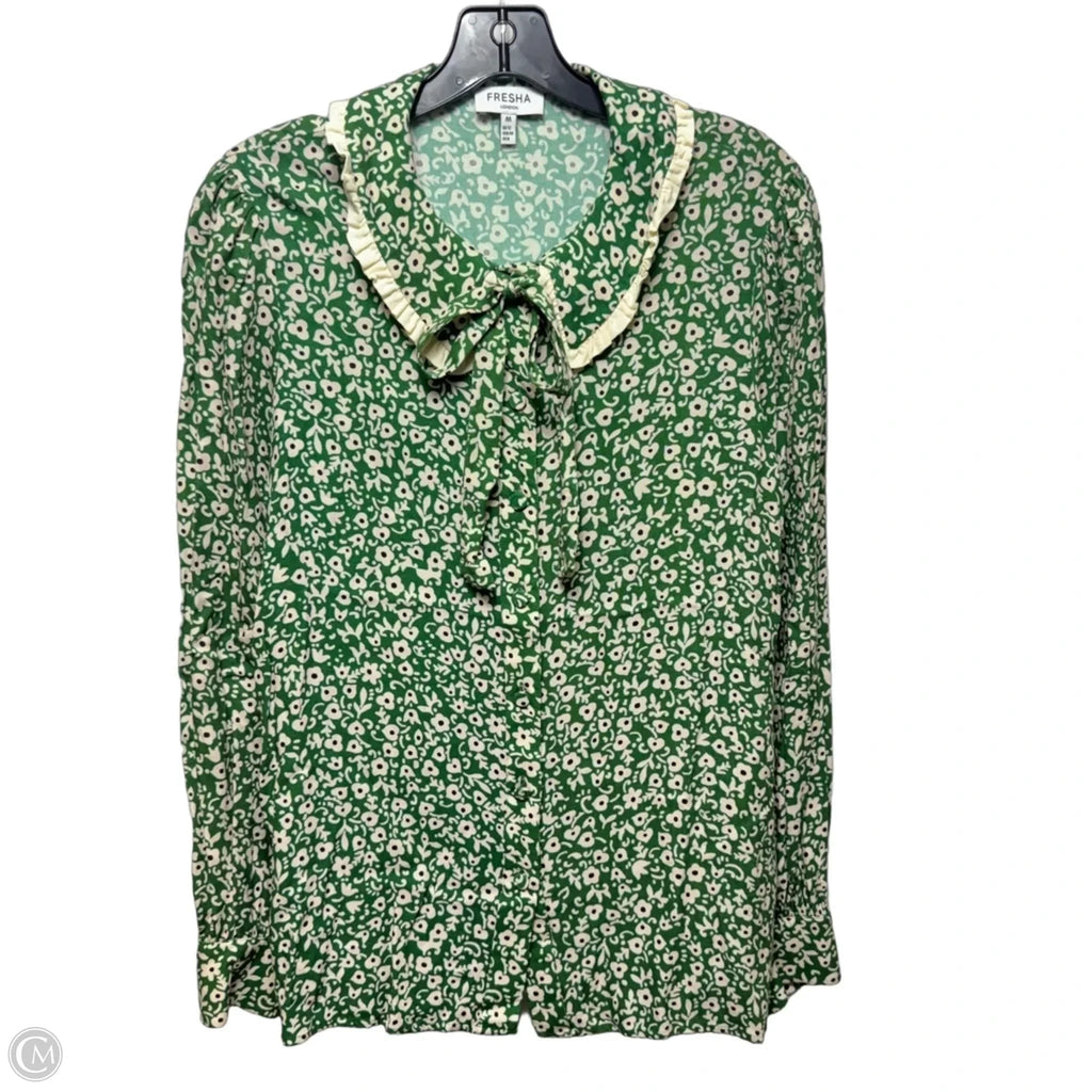Top Long Sleeve By Fresha In Floral Print, Size: M