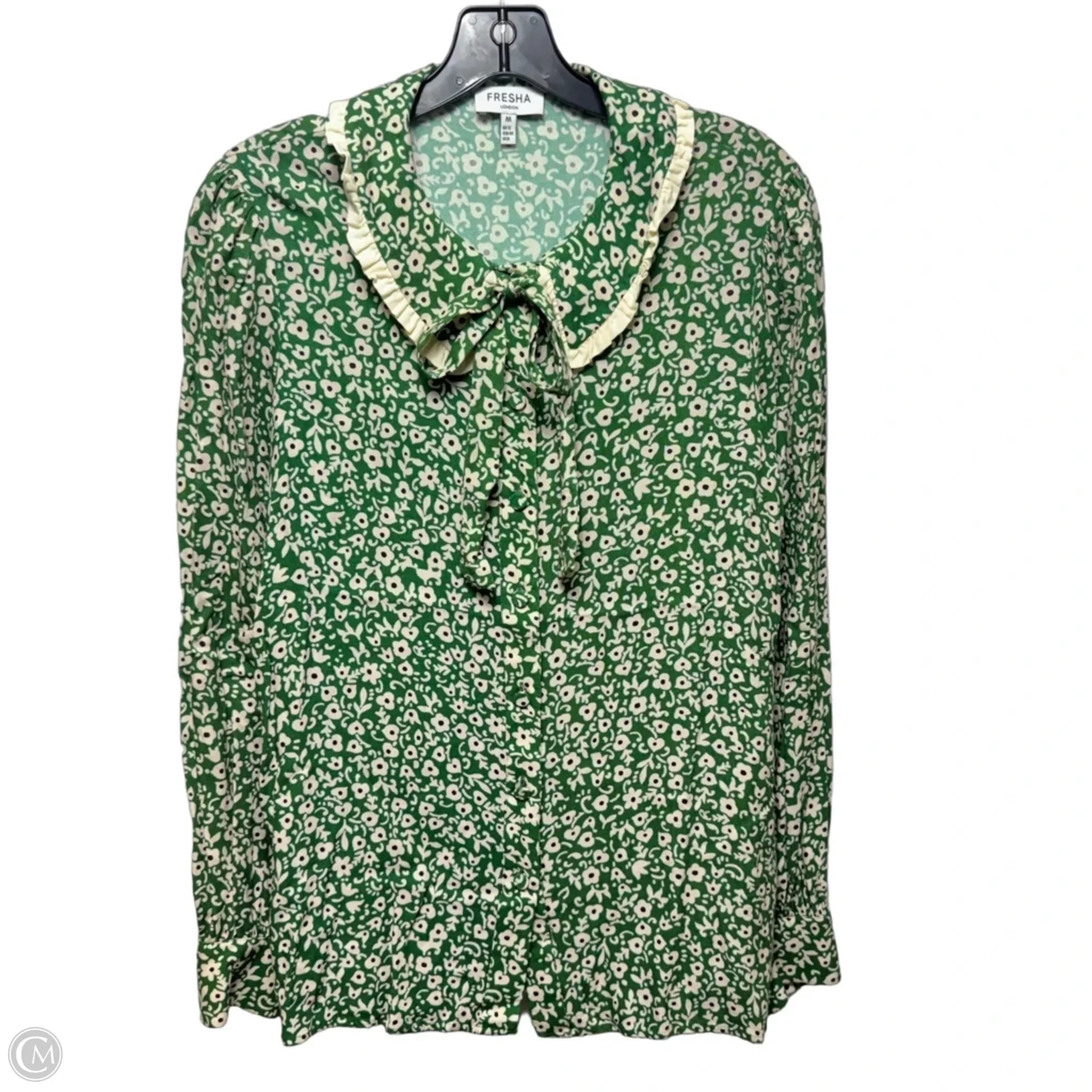 Top Long Sleeve By Fresha In Floral Print, Size: M