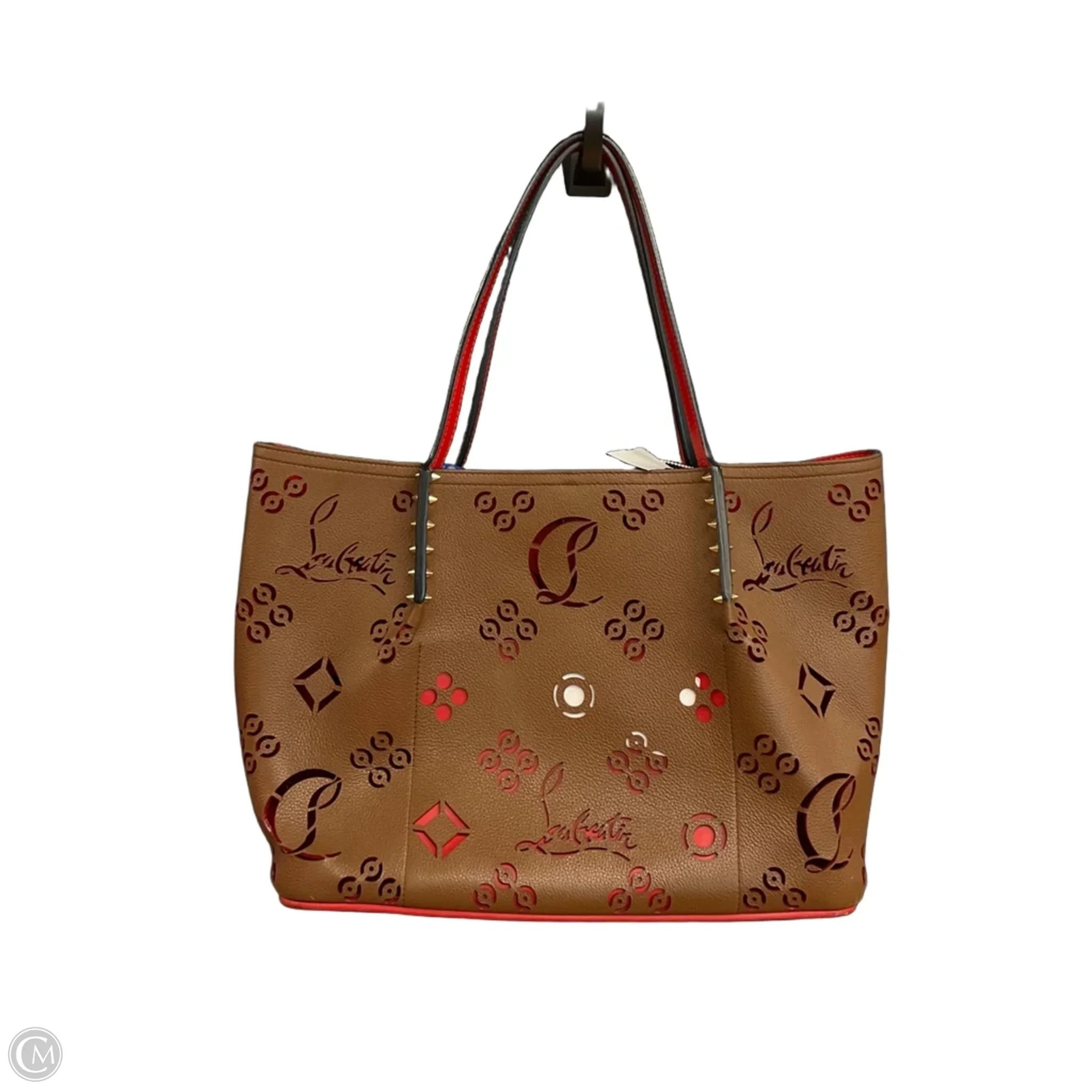 Handbag Luxury Designer By Christian Louboutin, Size: Large