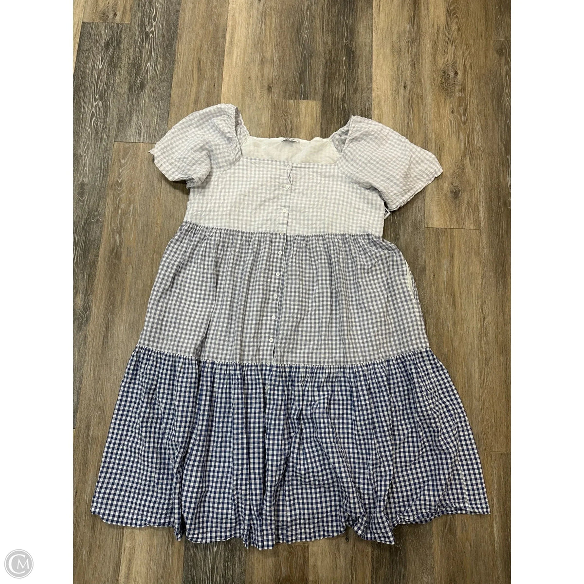 Dress Casual Midi By Madewell In Checkered Pattern, Size: Xl